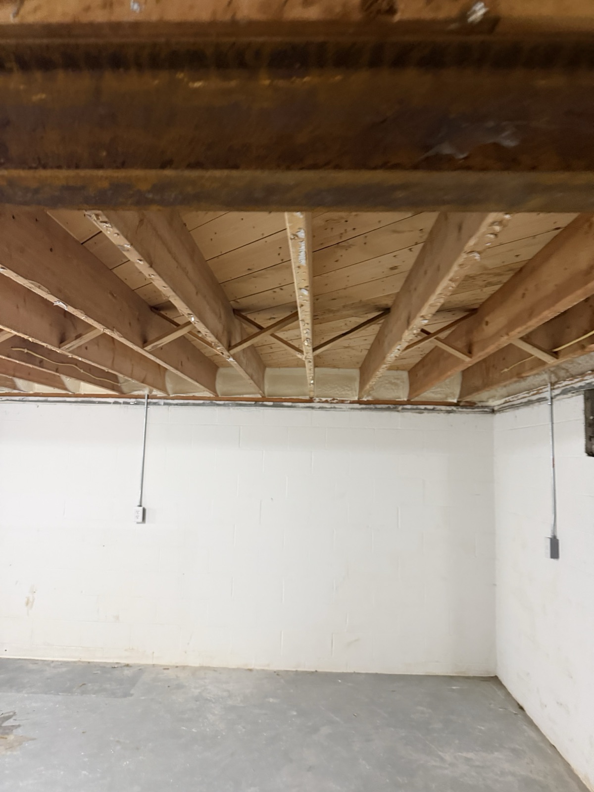 The finished rim joist seal.